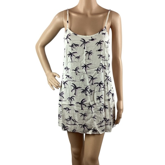 American Apparel Palm Tree Print Mini Slip Dress XS - Picture 1 of 8